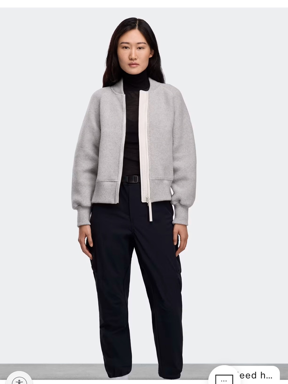 Sierra Fleece Bomber White Disc Medium Women's White Disc Logo
